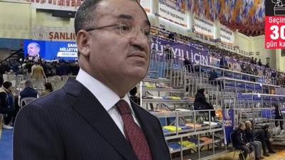 AKP'nin Urfa adayı Bekir Bozdağ boş salona konuştu