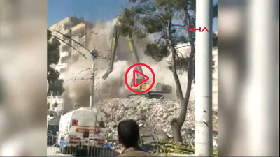 Urfa’da, kontrollü yıkımda bitişikteki sağlam bina hasar gördü