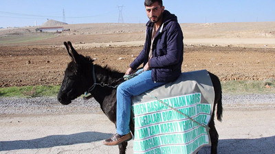 Zamlar otomobilden indirip eşeğe bindirdi