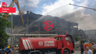 İkitelli'de yanan tekstil fabrikası üç gündür söndürülemiyor