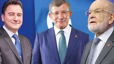 Babacan, Davutoğlu ve Karamollaoğlu Meclis'te ortak grup görüşmeleri için bir araya geldi