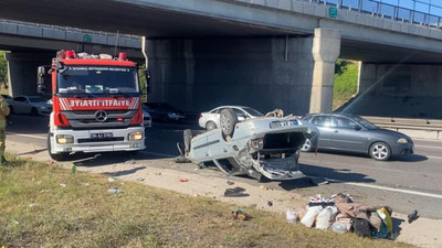 Kurban Bayramı dönüşü TEM otoyolunda kaza: Üç yaralı