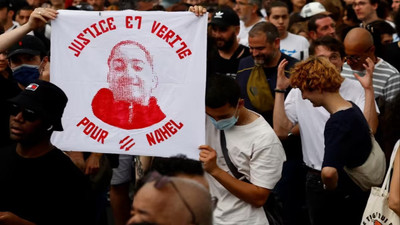 Fransa'da polis kurşunuyla öldürülen Nael'in cenaze töreni yapıldı
