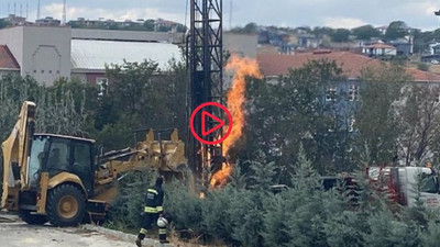Tekirdağ'da doğalgaz borusu patladı: Suyla söndürülemeyen yangın kumla söndü