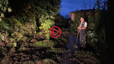Rize'de şiddetli yağış heyelana yol açtı: İki ev tedbir amacıyla boşaltıldı