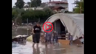 Gökhan Zan’dan sular altında kalan çadır paylaşımı
