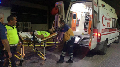 Trafik kazasına giden polise otomobil çarptı