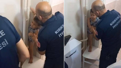 Kalorifer borusu ile duvar arasına sıkışan çocuğu itfaiye kurtardı