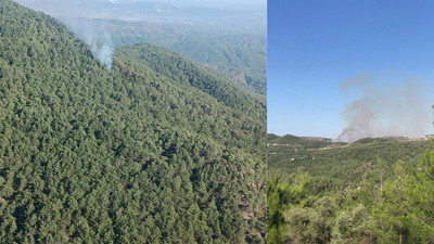 Hatay'da çıkan orman yangınına müdahale ediliyor
