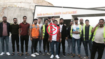 İzmir'de hastane inşaatında çalışan işçiler eylemde: Bardağı taşıran son damladayız