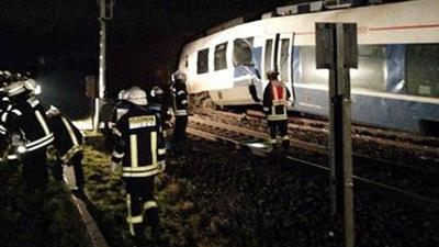 Almanya'da tren kazası