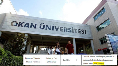 Okan Üniversitesinin isme açtığı ilan iptal edildi