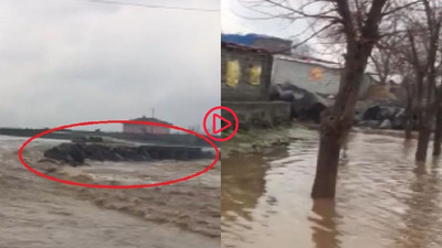 Diyarbakır'da dere taştı, ev ve ahırları su bastı