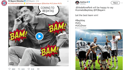 Bayern - Beşiktaş kapışması twitter'da başladı