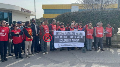 İşten çıkarılan Ekol Ofset işçileri için Basın-İş'ten dayanışma eylemi: Sendika Anayasal haktır