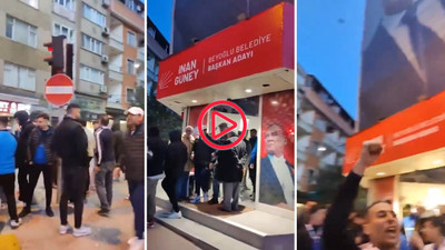 AKP'liler Beyoğlu'nda CHP seçim bürosunu bastı: Erdoğan sloganları atıldı