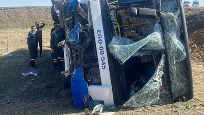 Ankara'da EGO otobüsü devrildi: Biri ağır 20 yaralı