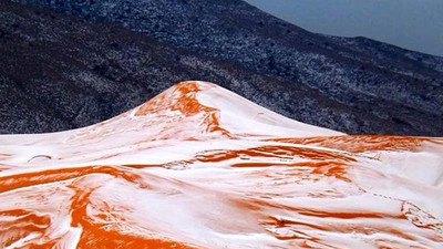 Sahra Çölü'ne kar yağdı