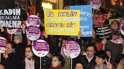 Kadınlardan 'OHAL'e alışmıyoruz' kampanyası