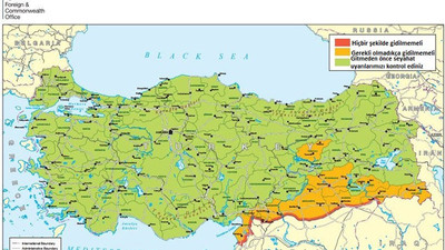 Birleşik Krallık'tan 10 il için seyahat uyarısı