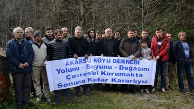 Maçka'da köylüler HES'e karşı eylem yaptı