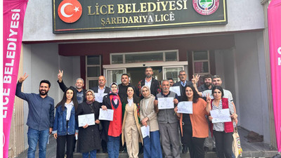 DEM Parti rekor oyla kazanmıştı: Lice’de eşbaşkanlar mazbatalarını aldı