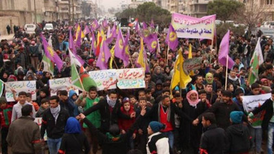 Afrin harekatı Suriye'de protesto edildi