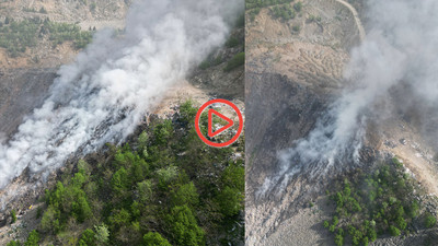 Artvin'de çöp sahasında yangın