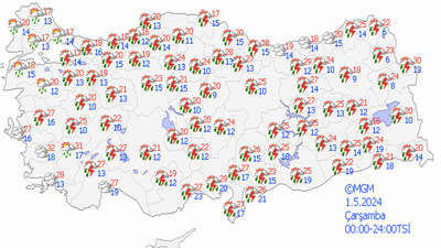 1 Mayıs hava durumu: Sağanak yağış ve toz taşınımı bekleniyor