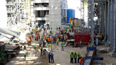 Termik santral inşaatında bir işçi öldü