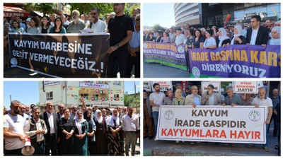 Hakkari Belediyesi'ne kayyım atanmasına birçok kentte protesto