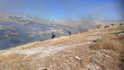 Mardin'de örtü yangını