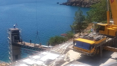 Antalya falezlerinde belediyeye rağmen inşaat