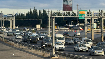 İstanbul'da, bayram tatili sebebiyle otoyollarda yoğunluk