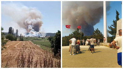 Çanakkale'de orman yangını: Bir köy tahliye edildi