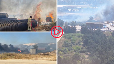 Mersin'de liman şantiyesindeki yangın kontrol altına alındı