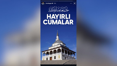 Erdoğan kapatılan Instagram'dan 'Hayırlı Cumalar' mesajı paylaştı, tepkiler üzerine silindi