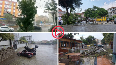 Marmaraereğlisi'nde sağanak, rüzgar ve dolu: Çatılar uçtu, ağaçlar devrildi