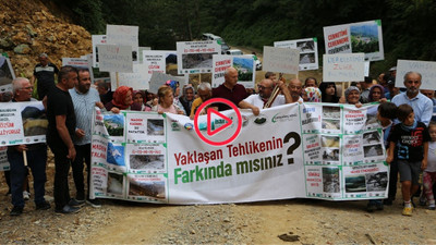 Giresun’un Çatalağaç'ta madencilik faaliyetine protesto: 'Bizim gidecek başka yerimiz yok'