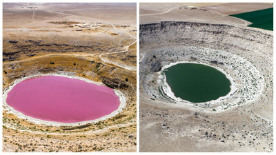 Pembe rengi ile ünlenen Meyil Obruk Gölü tamamen kurudu