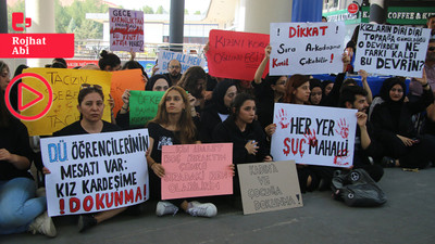 Dicle Üniversitesi öğrencileri kadın cinayetlerini protesto etti: 'Ülke kadınlar için mezarlığa dönüştü'