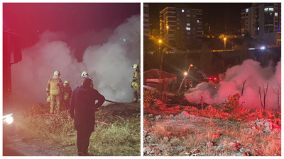 Ankara'da palet deposunda çıkan yangın, eve sıçradı