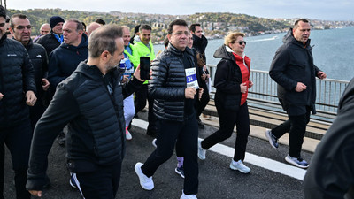 İmamoğlu maratonda koştu: 'Hak, hukuk, adalet adımları olsun'