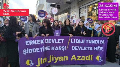 Van'da TJA'dan 25 Kasım eylemi: 'Erkek devlet şiddetine karşı jin, jiyan, azadi'