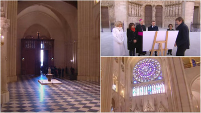 Notre Dame Katedrali'nin içi, restorasyon sonrası ilk kez görüntülendi