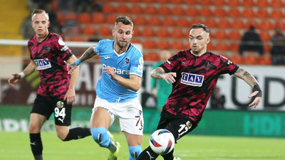 Trabzonspor Alanyaspor'a 2-1 yenildi