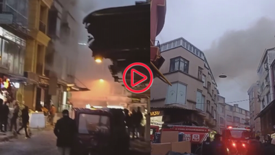 İstanbul Fatih'te ayakkabı dükkanında yangın... Bazı tramvay durakları kapatıldı