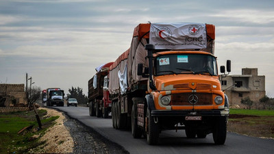 Kızılhaç konvoyu Afrin'e ulaştı