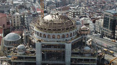 Taksim Camii'nde kaba inşaatın yüzde 85'i tamamlandı