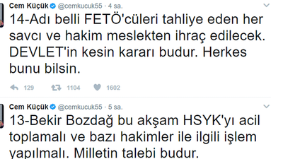 Cem Küçük tweet attı, 21 gazeteci yeniden gözaltına alındı